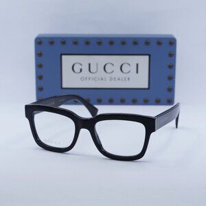 Gucci GG1138O 001 Square 52mm Eyeglasses - Black